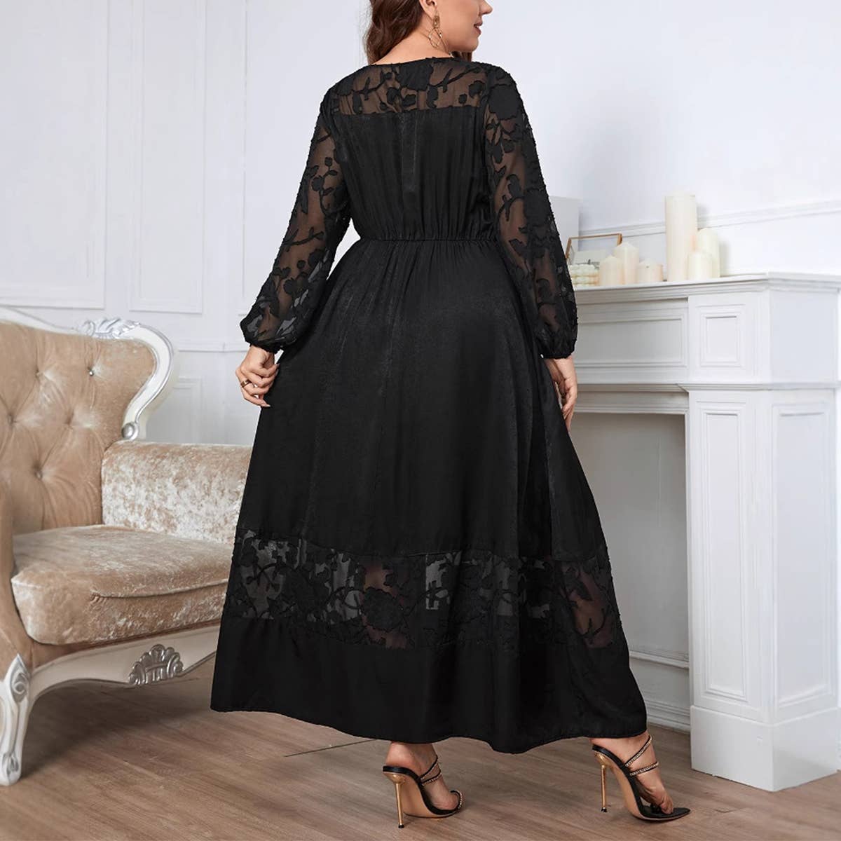 High-End Lace Dress with Sleeves ? Fall Style