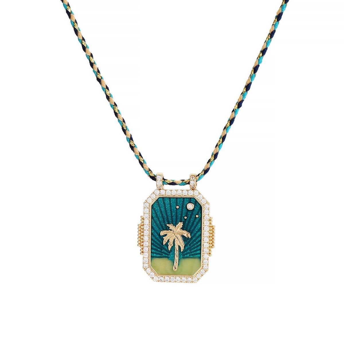 Evil Eye Charm Choker ??Colorful Cotton Pendant_CWMM6968