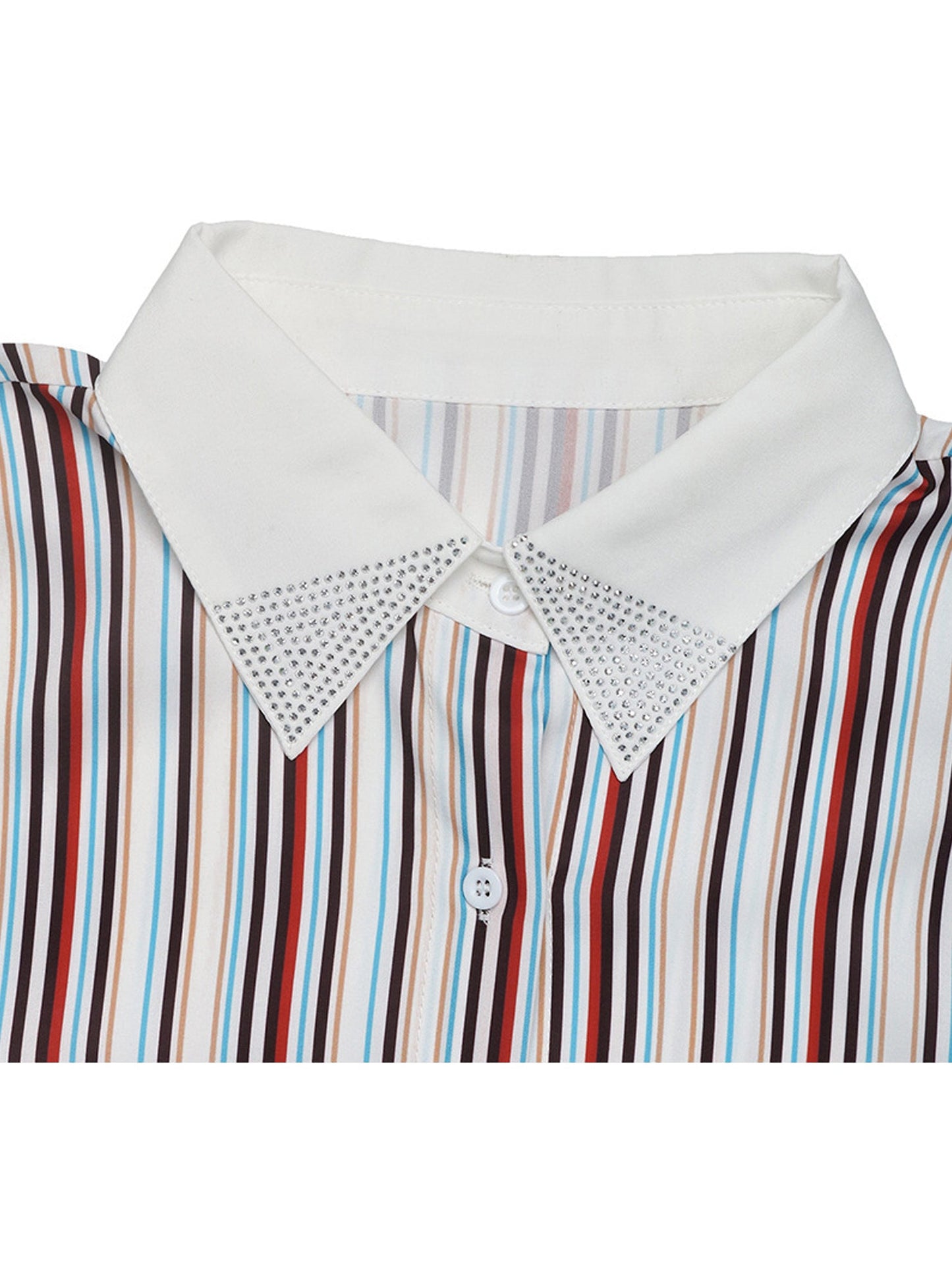 Plaid-collar shirt