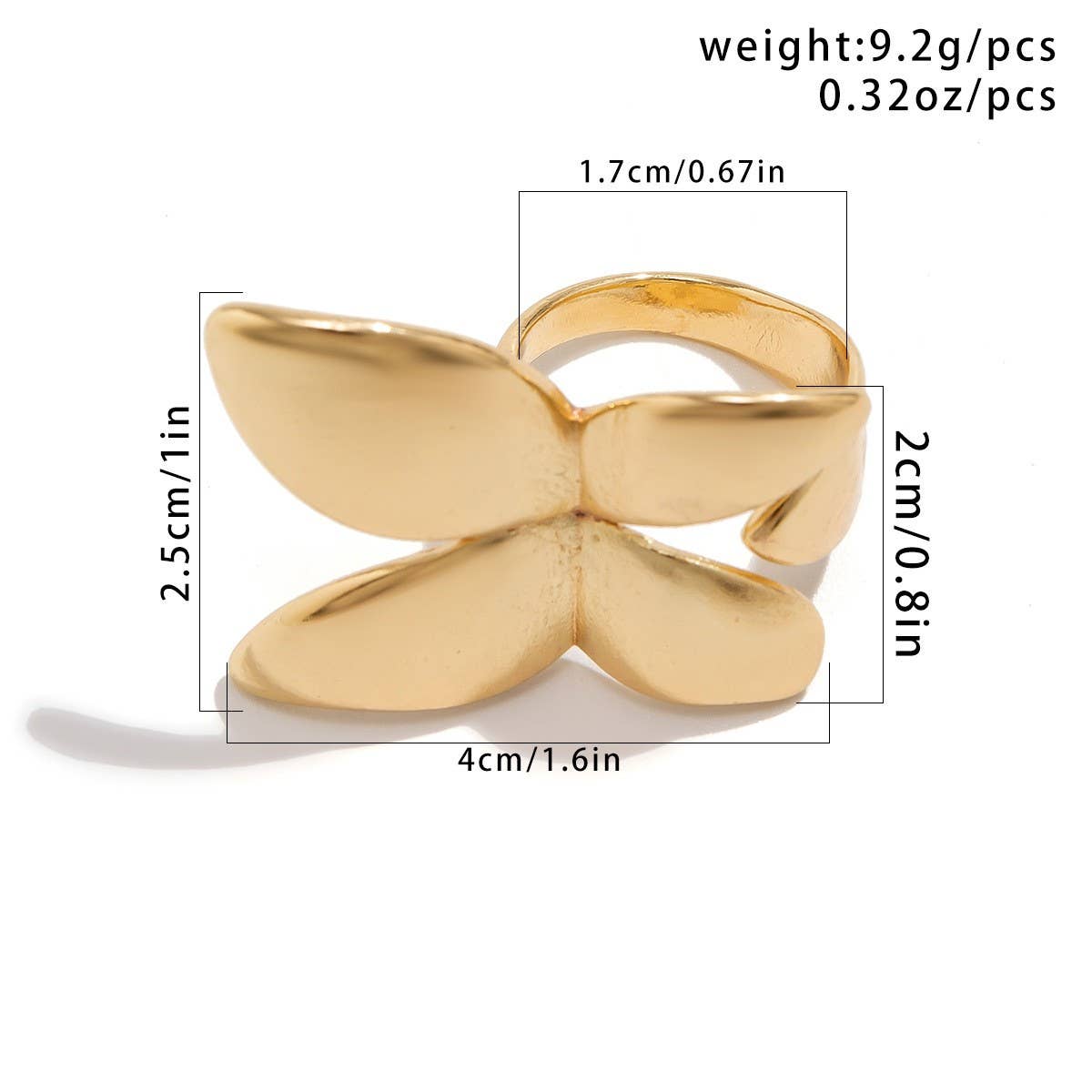 SIMPLE ASYMMETRICAL STATEMENT FRENCH RING