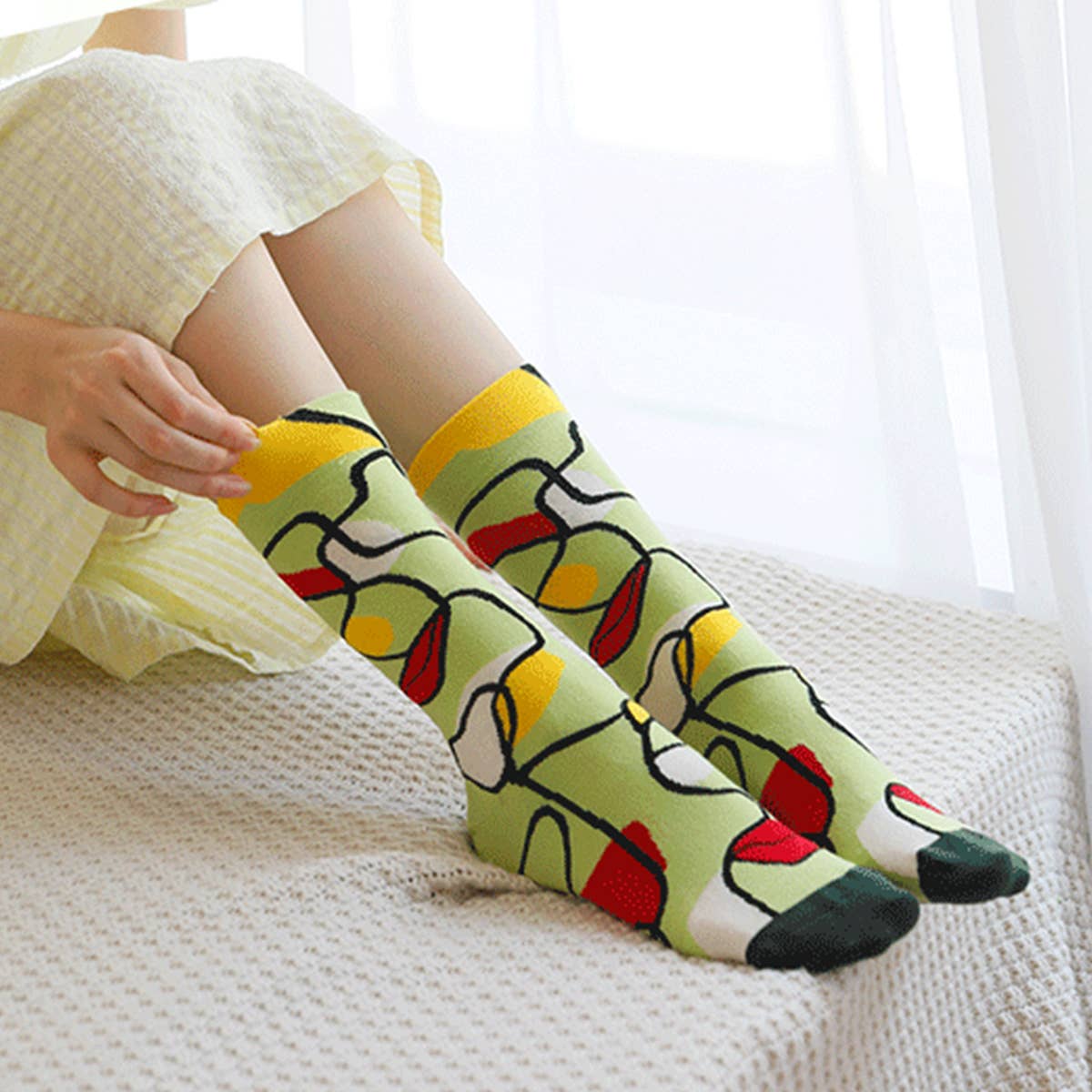 FRENCH FASHION COTTON SKI SOCKS