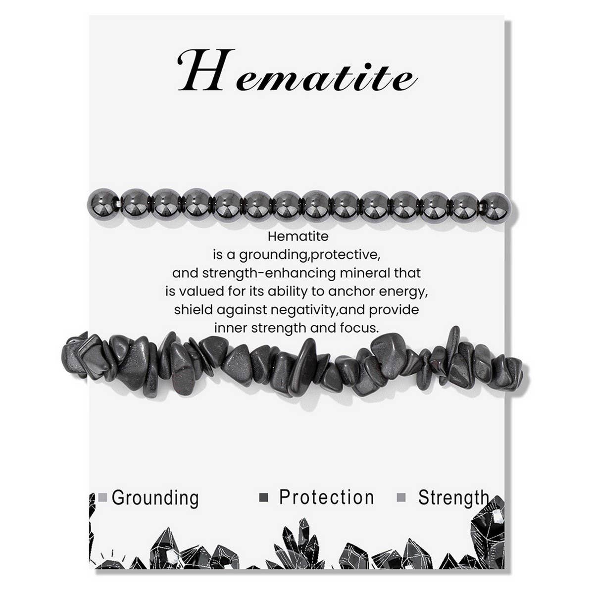 CWAJE4220_IRREGULAR GRAVEL BEADS 2-PIECE BEADED BRACELET