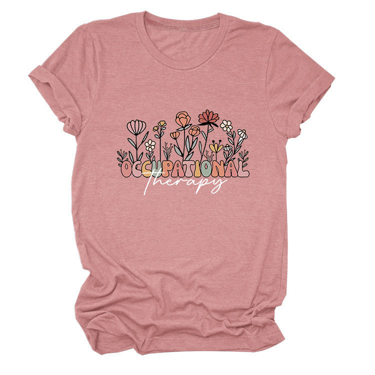 Casual Crew Neck Tee ??Occupational Therapy Theme_CWTTS1531