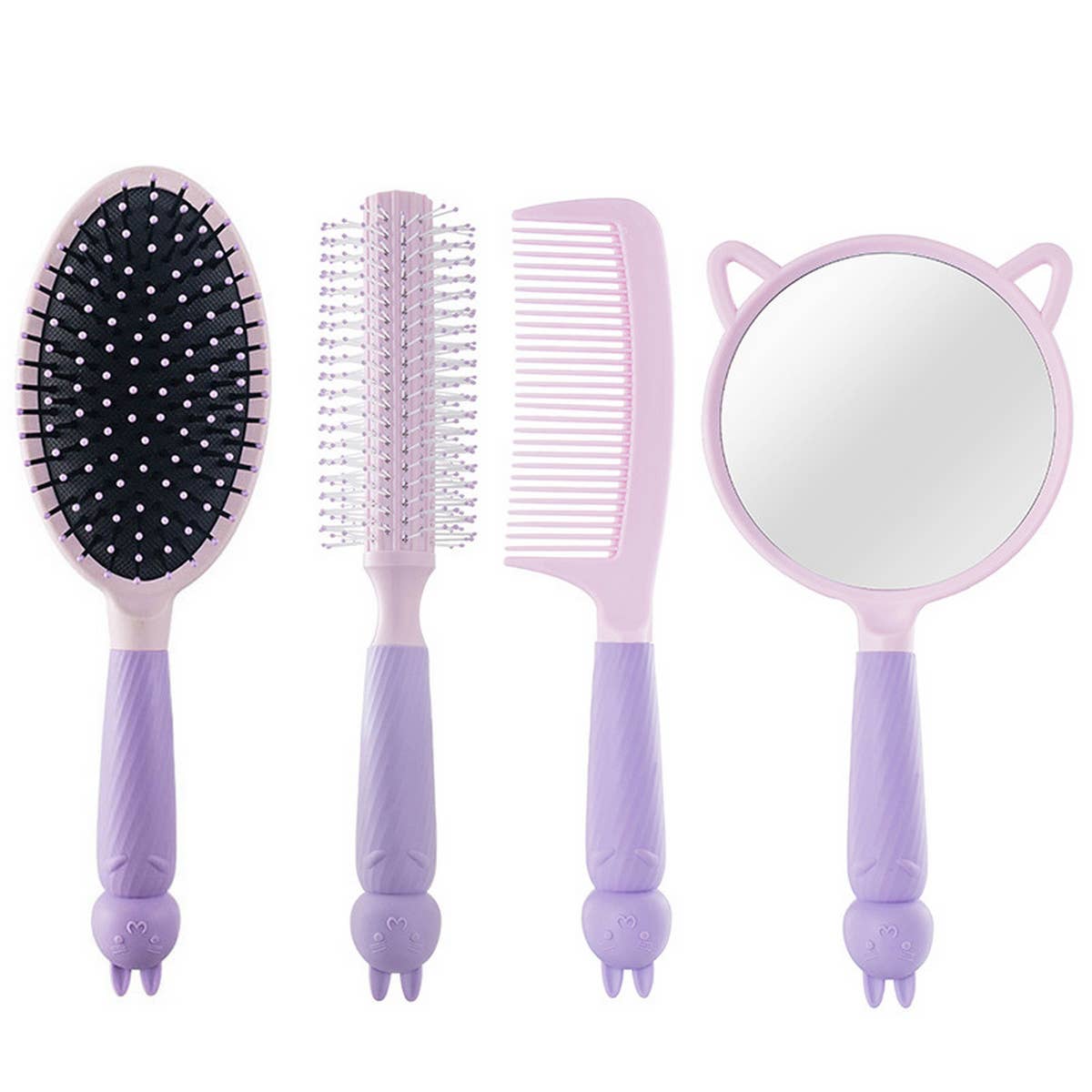 CARTOON RABBIT MIRROR COMB SET OF 4_CWMM0921
