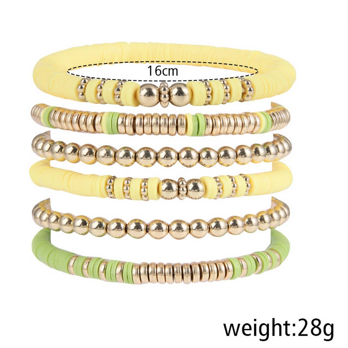 VINTAGE CLAY ROUND BEAD BRACELET SET JEWELRY