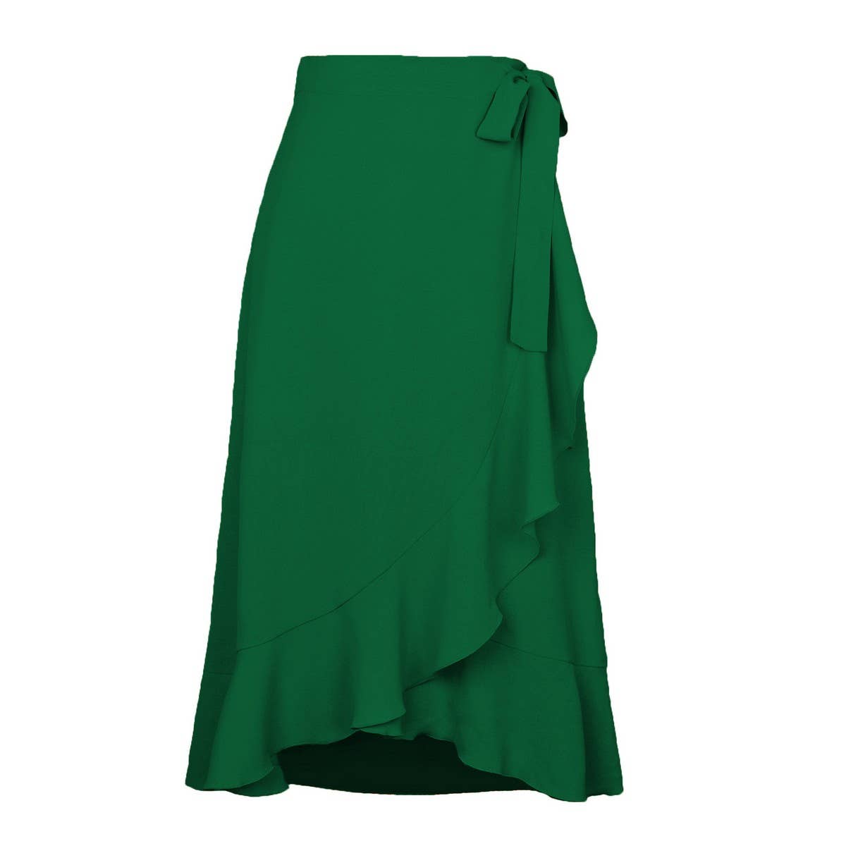 ONE-PIECE LACE-UP LONG SKIRT SOLID COLOR SKIRT_CWAB4800