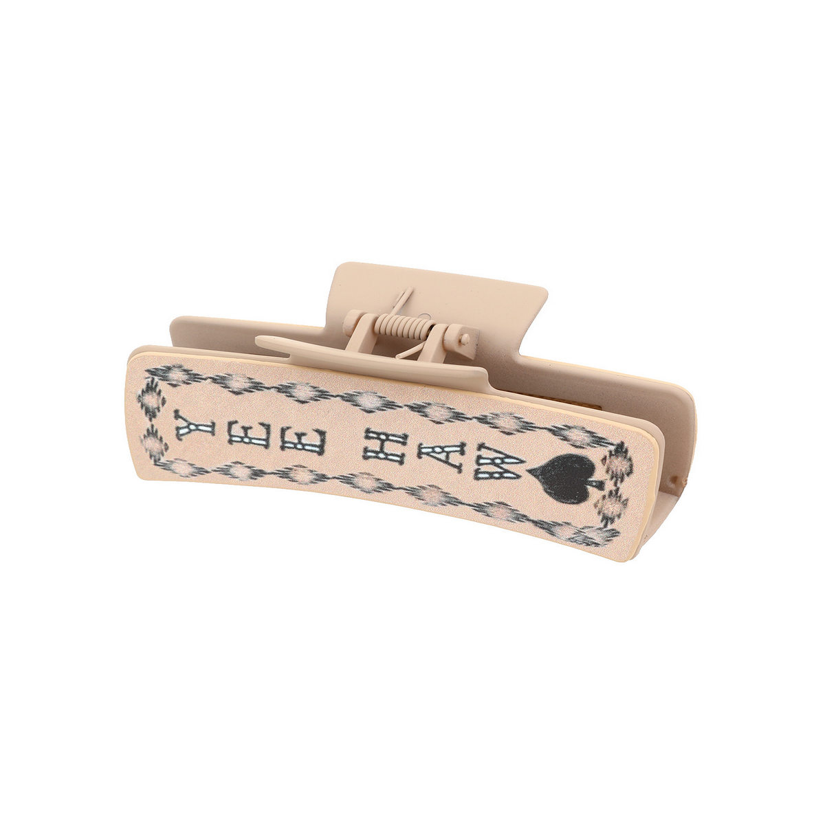 Western Bull Head Hair Claw - Cactus Leather Clip