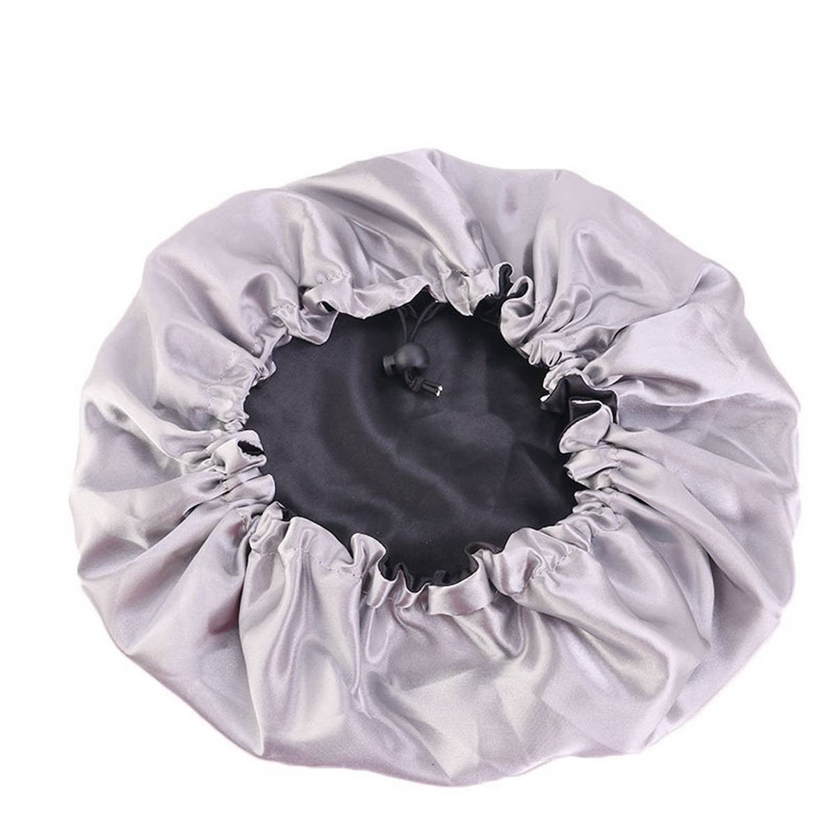 TRENDY DOUBLE LAYER SATIN NIGHTCAP_CWAH1481