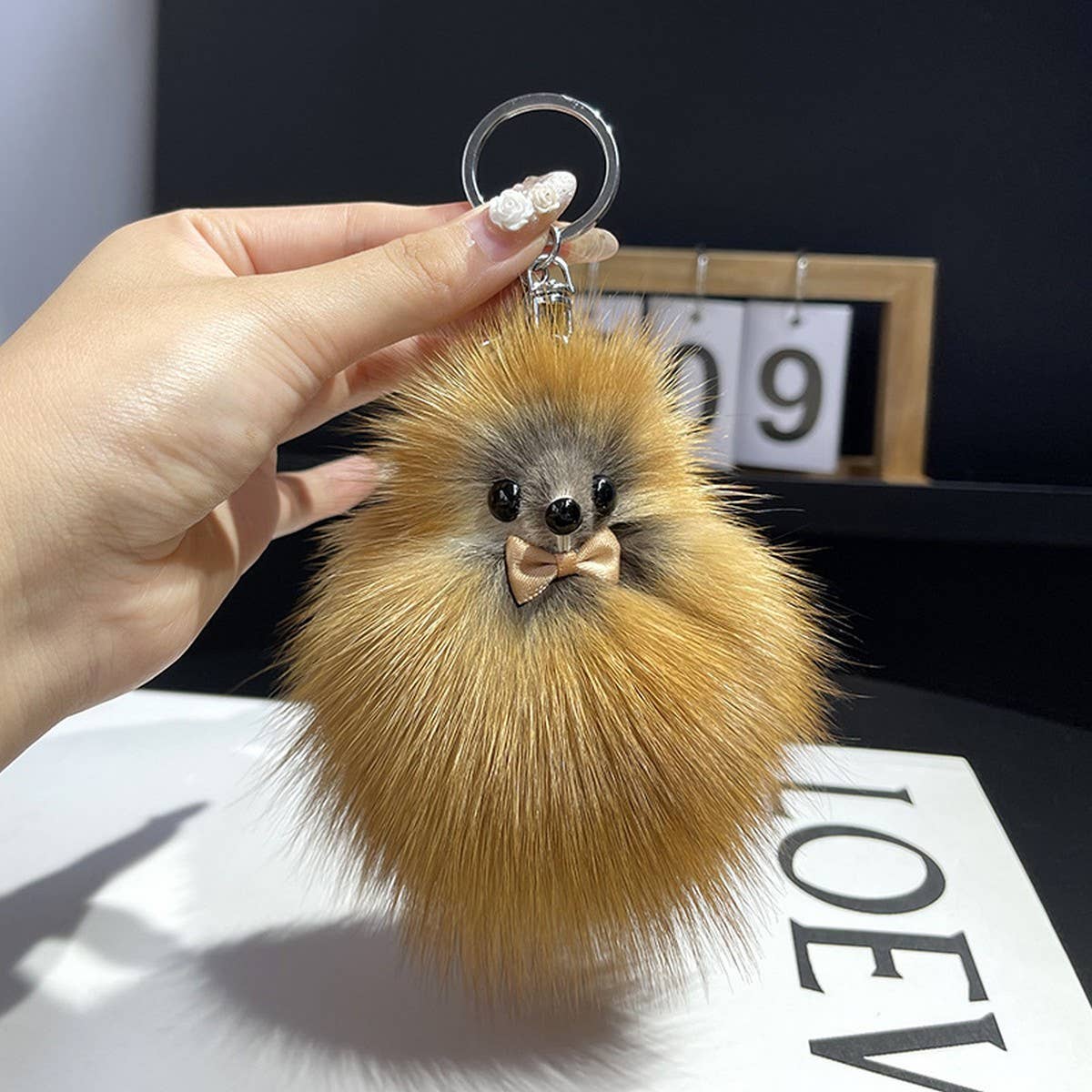 CUTE FOX FUR TAIL DOLL CAR KEYCHAIN BAG PENDANT