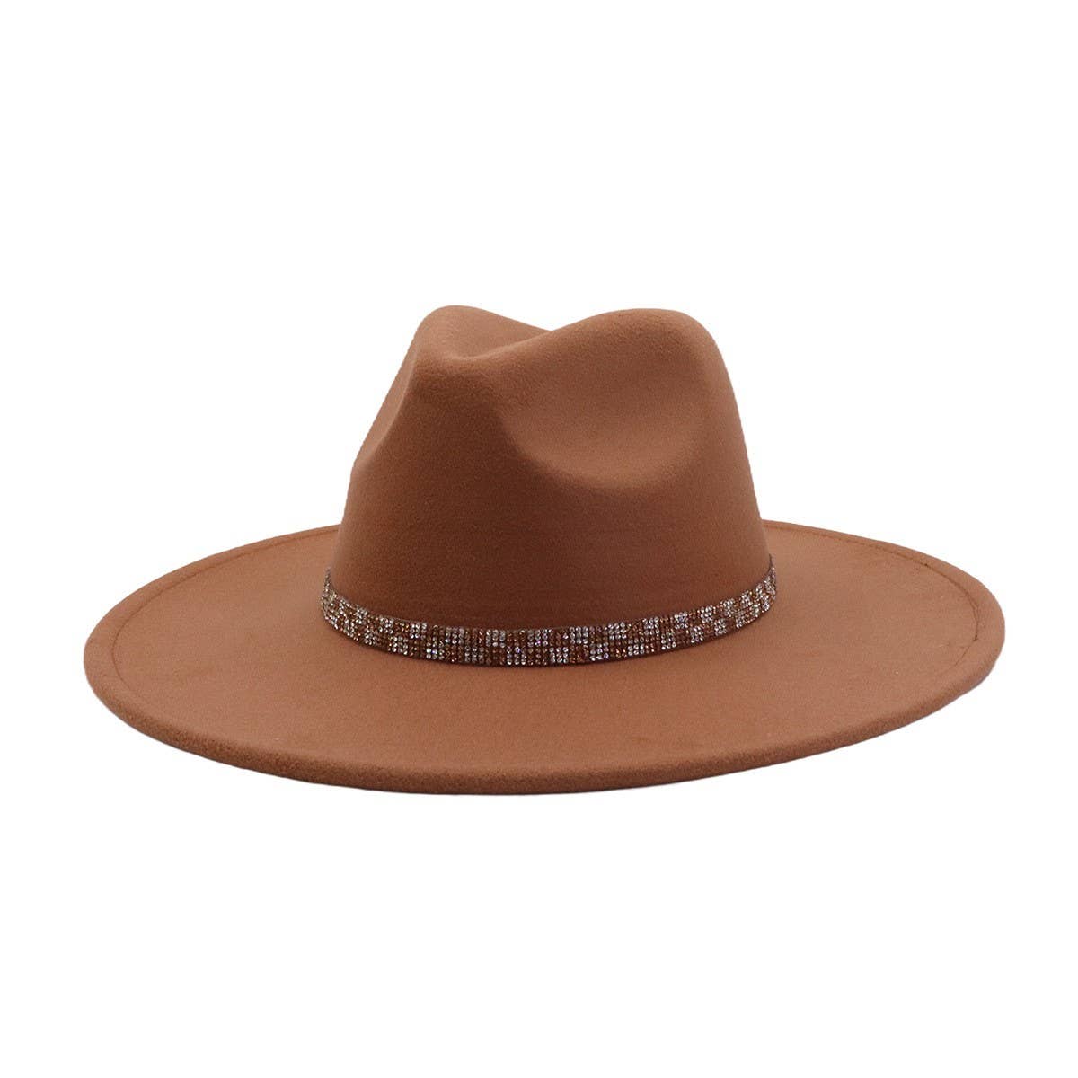 Ethnic Style Wool Blend Fedora Hat Men & Women_CWAH04379