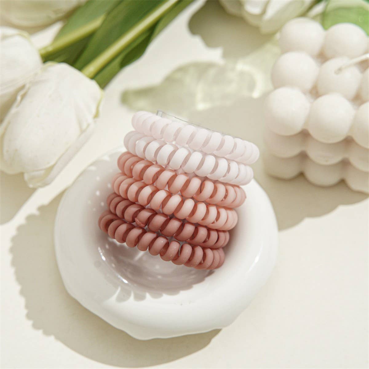 HIGH ELASTIC FROSTED PHONE CORD HAIR TIES_CWAHA1122
