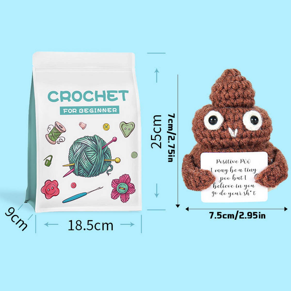 HANDMADE DIY KNITTED POOP DOLL ORNAMENTS
