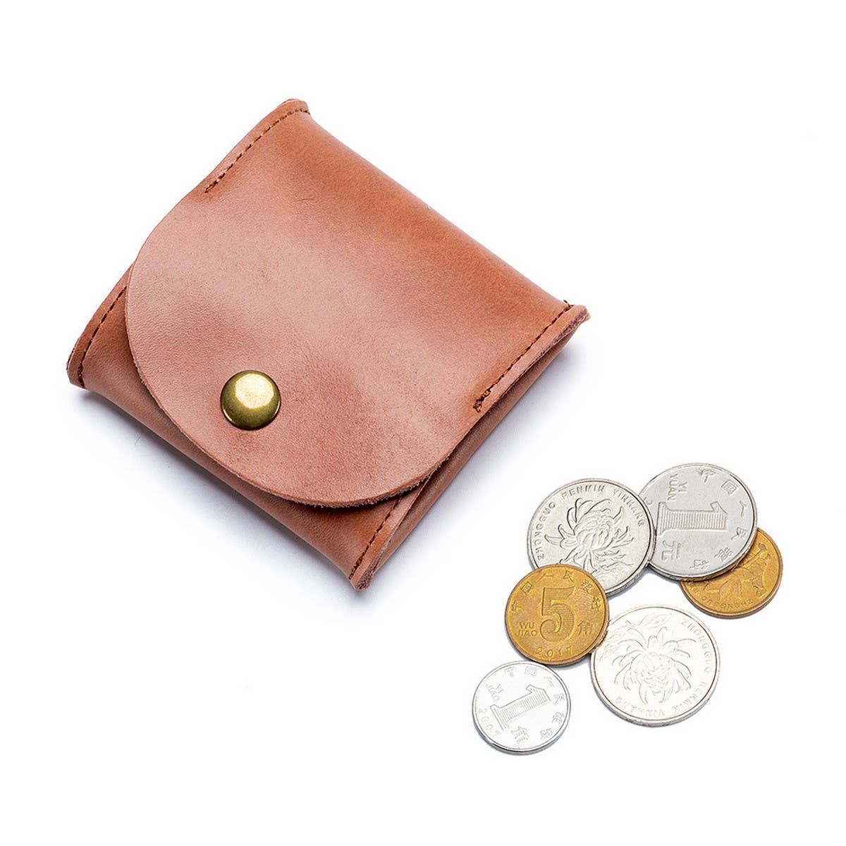 COWHIDE MINI STORAGE BAG GENUINE LEATHER WALLET_CWAB3892