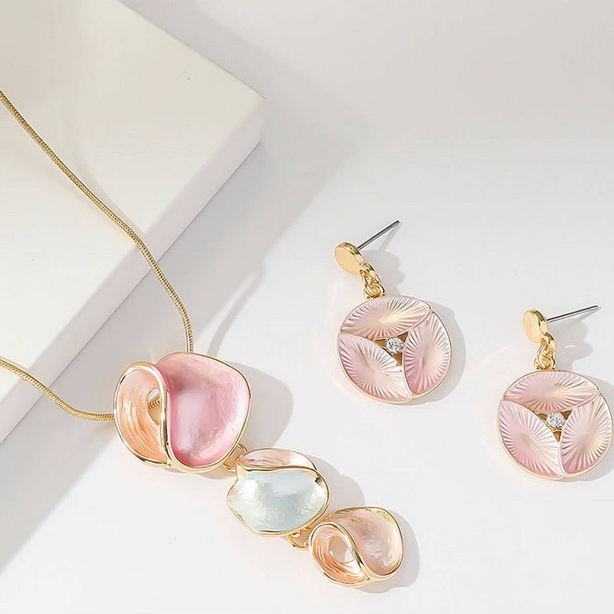 NEW IRREGULAR PENDANT CREATIVE NECKLACE EARRINGS