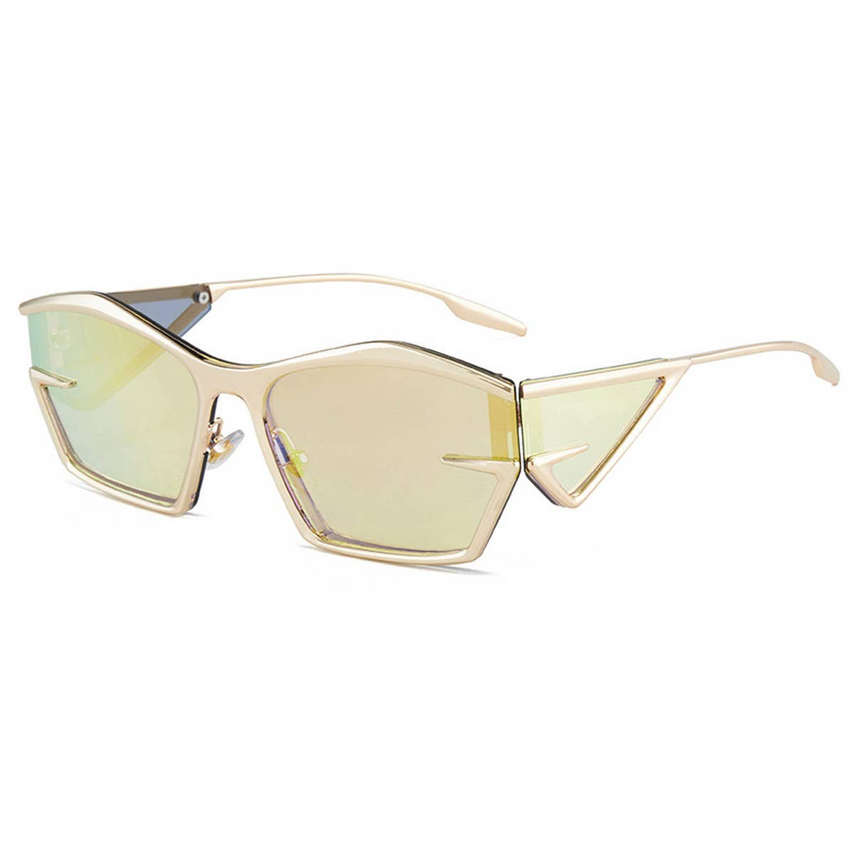 Futuristic Irregular Metal Fashion Sunglasses