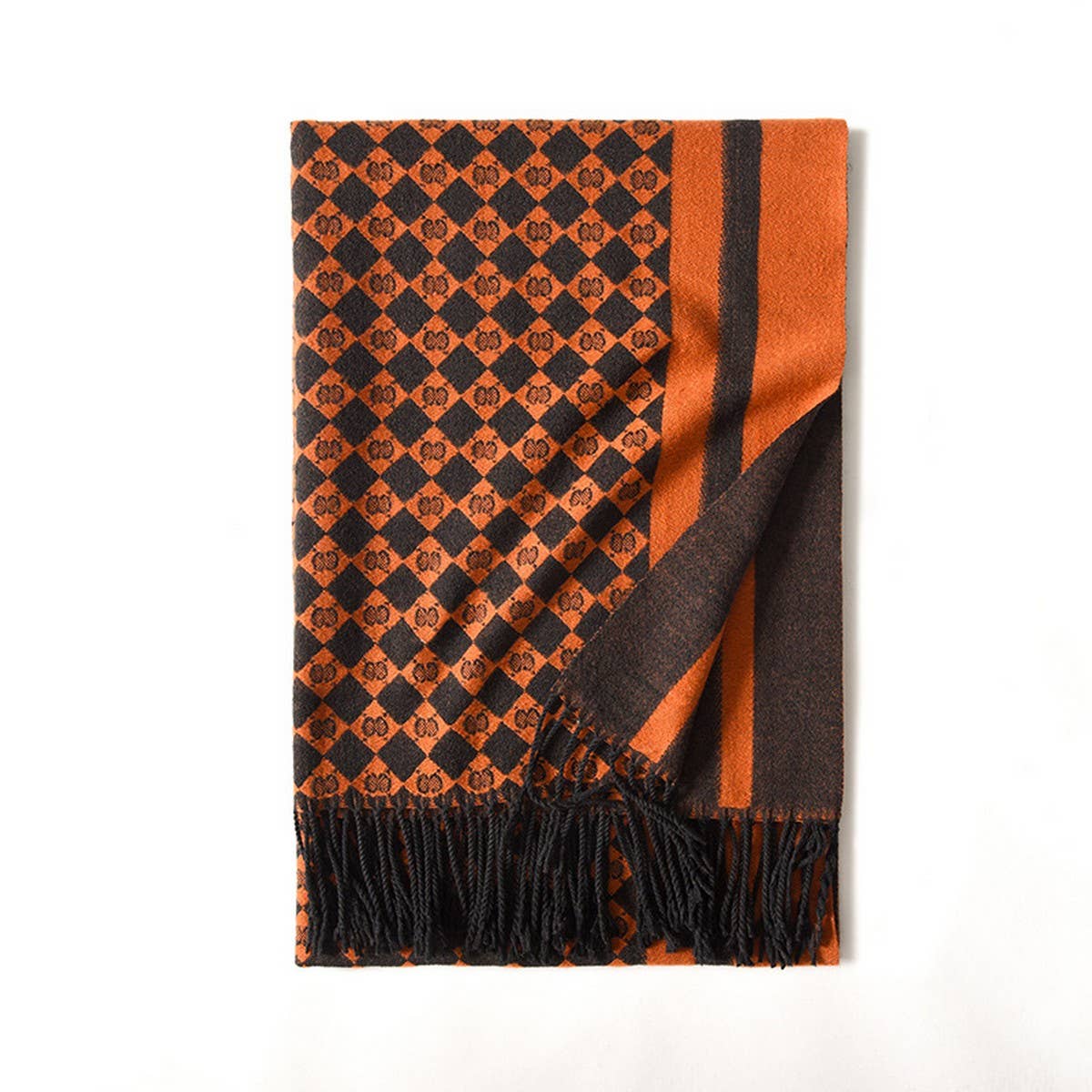 WINTER LETTER PRINTED SCARF TASSEL BLANKET SHAWL