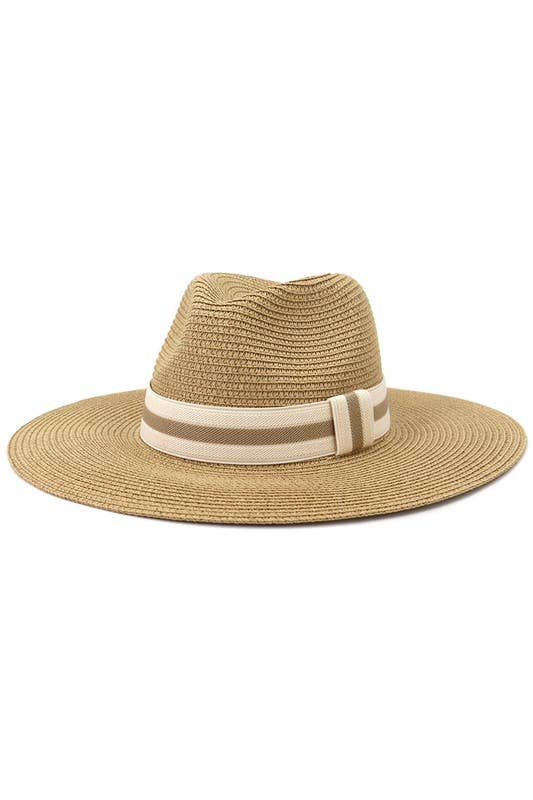 CASUAL SUMMER BANDING PANAMA HAT_CWAH102