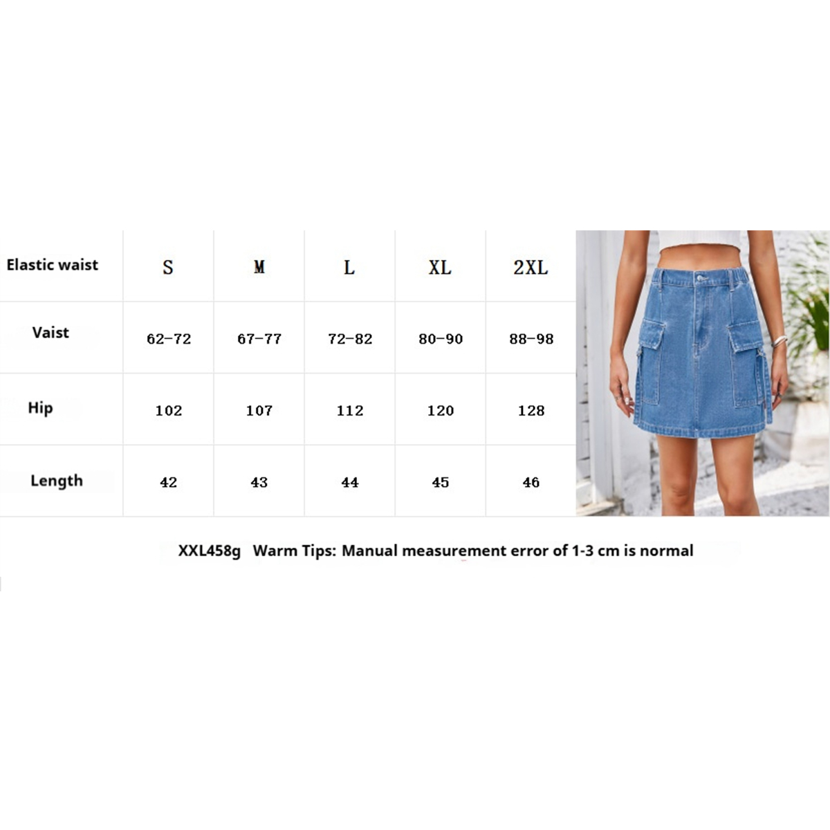 Women?™s Washed Denim Cargo Mini Skirt_CWJSK0210