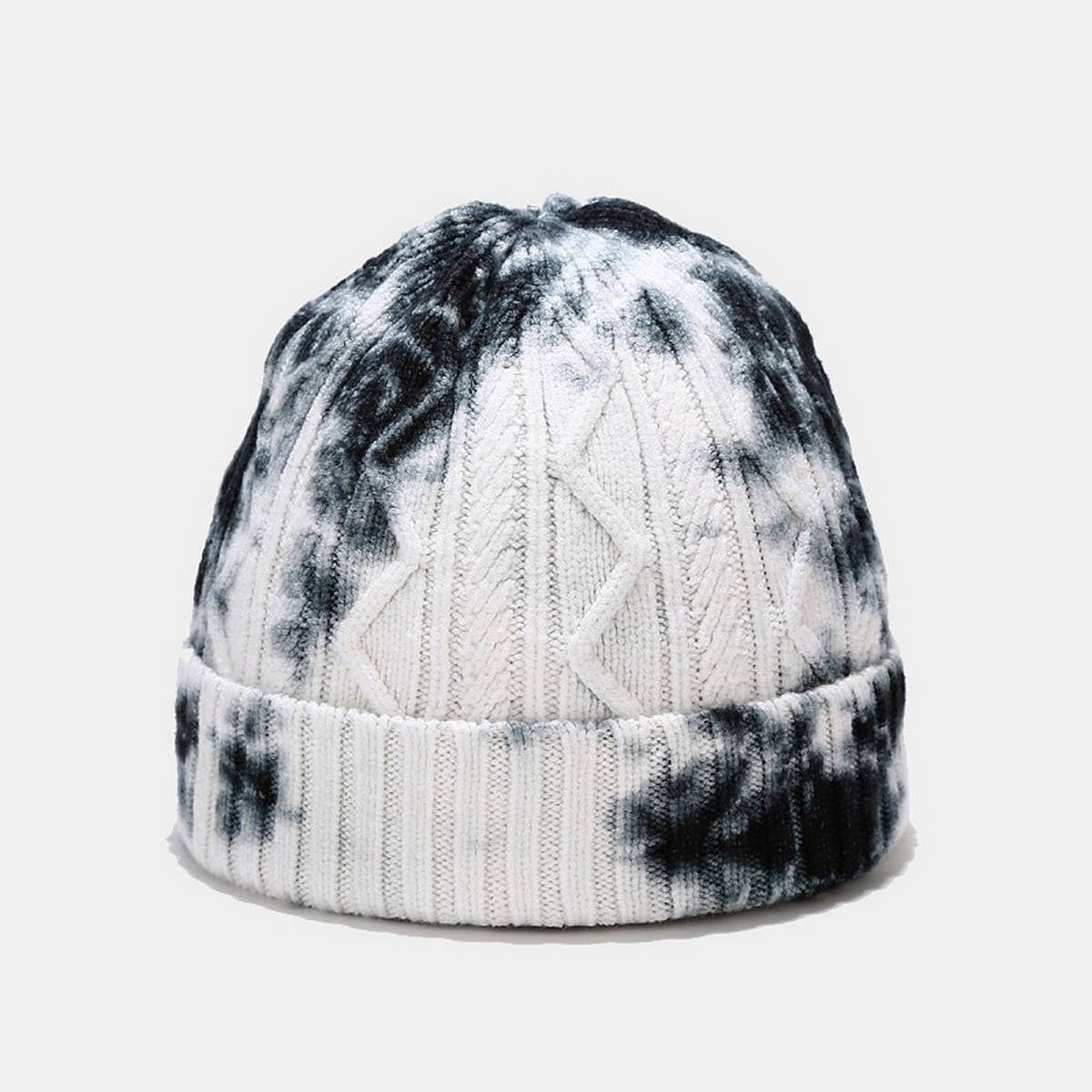 NEW WARM TIE-DYE KNITTED HAT_CWAH1588