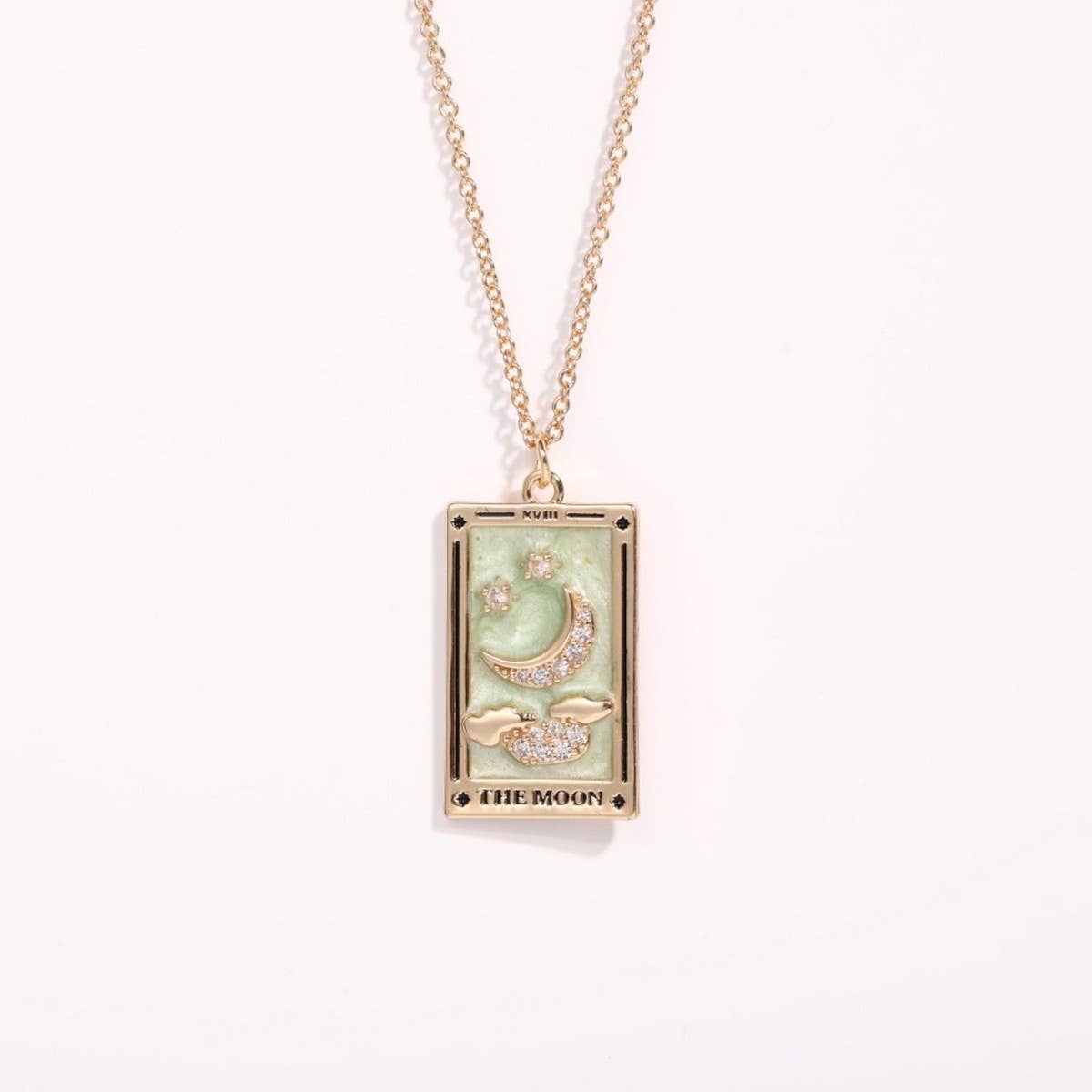 NEW RETRO DIAMOND DROP OIL SQUARE NECKLACE