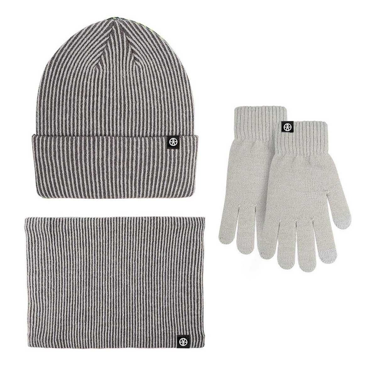 OUTDOOR KNITTED SCARF AND GLOVES THREE-PIECE SET_CWMM2796