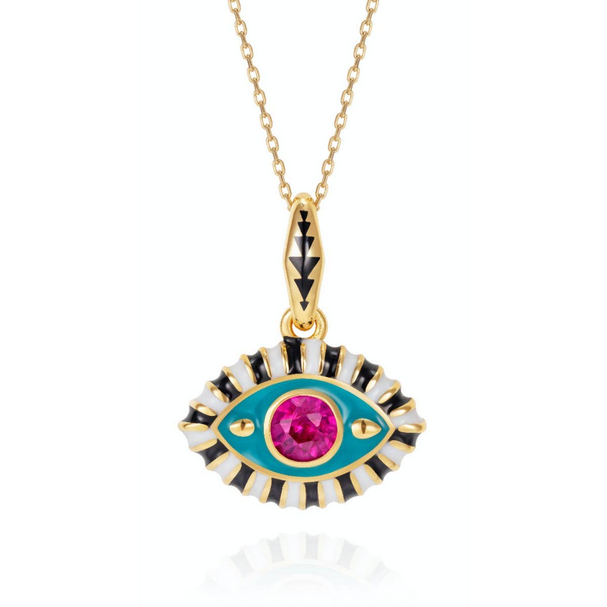 Colorful Evil Eye Pendant Necklace