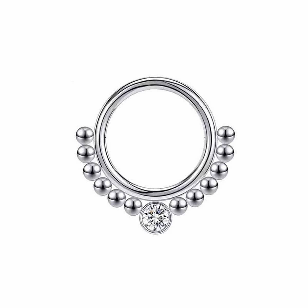 Zircon Closed Nose Ring Piercing Jewelry_CWMM9537