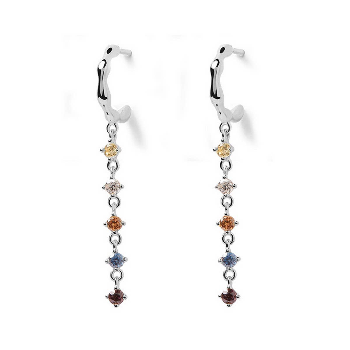 COLORFUL TASSEL FASHIONABLE AND SIMPLE EARRINGS