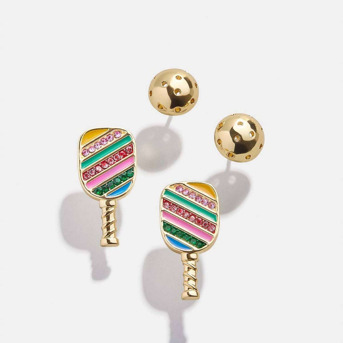 Sports Series Tennis Football Stud Earrings_CWAJE5066