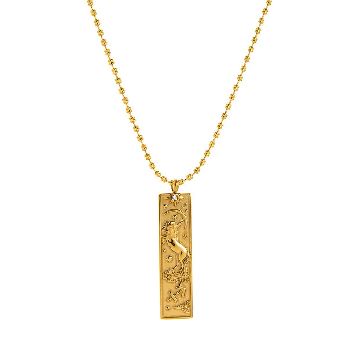 Stainless Steel 12 Zodiac Tarot Necklace_CWMM5712