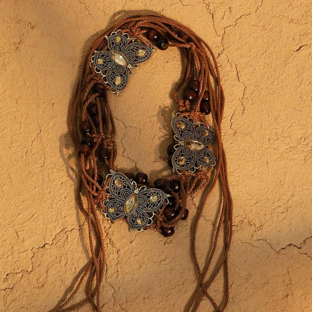 Boho Butterfly Braided Waist Chain for Dresses_CWAHA5672