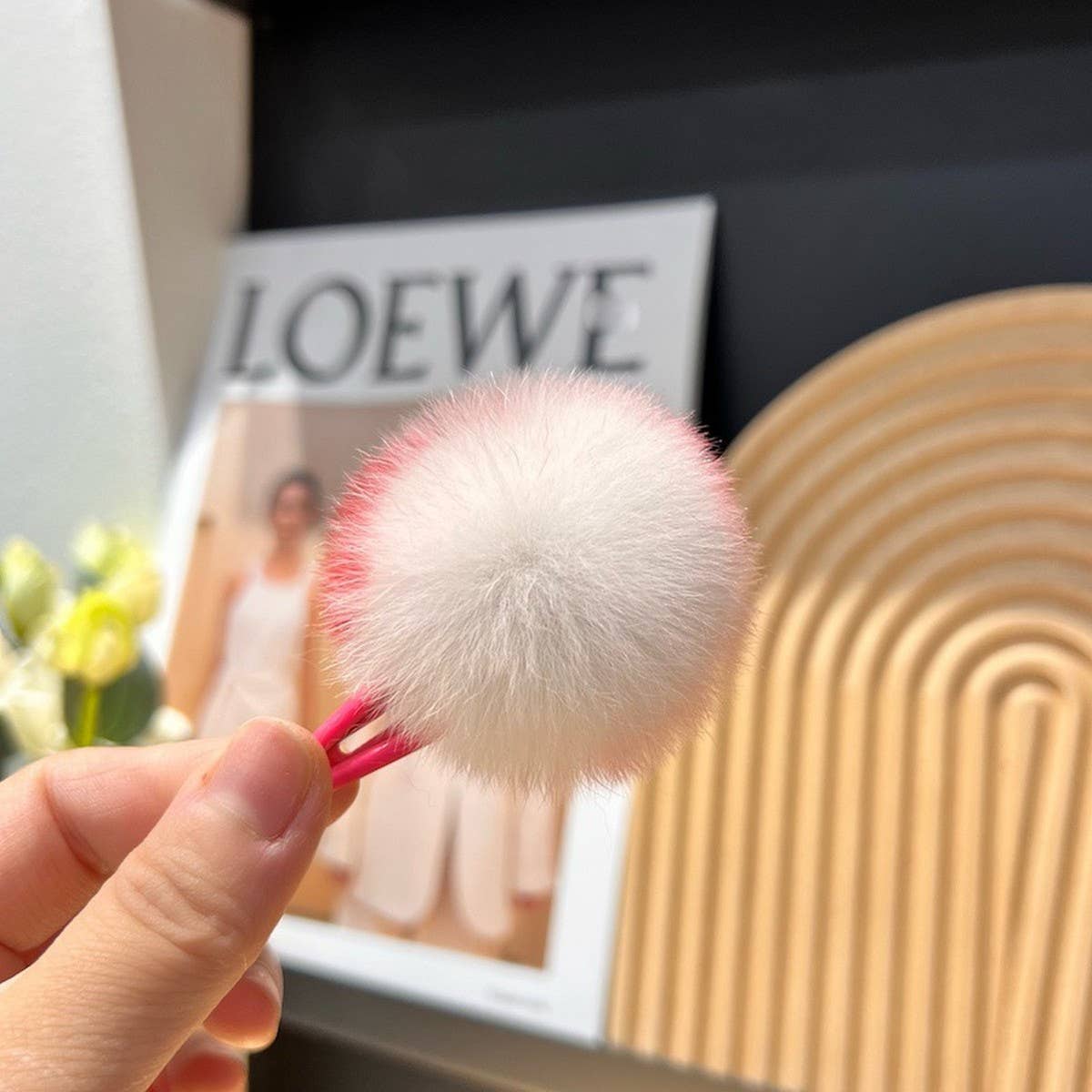 COLORFUL POM-POM BANGS CUTE MINI HAIR CLIP