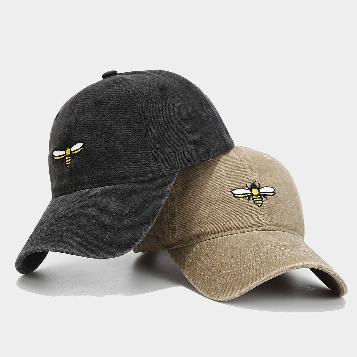 Bee Embroidery Baseball Cap - Outdoor Sun Hat CWAH2020