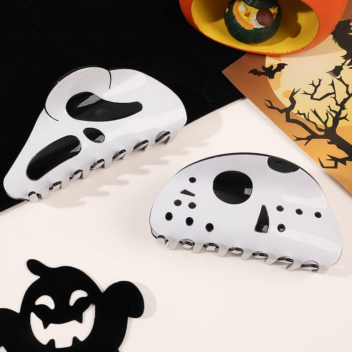 Ghost Hair Clip ? 9/10cm Halloween Shark Clip_CWAHA1635