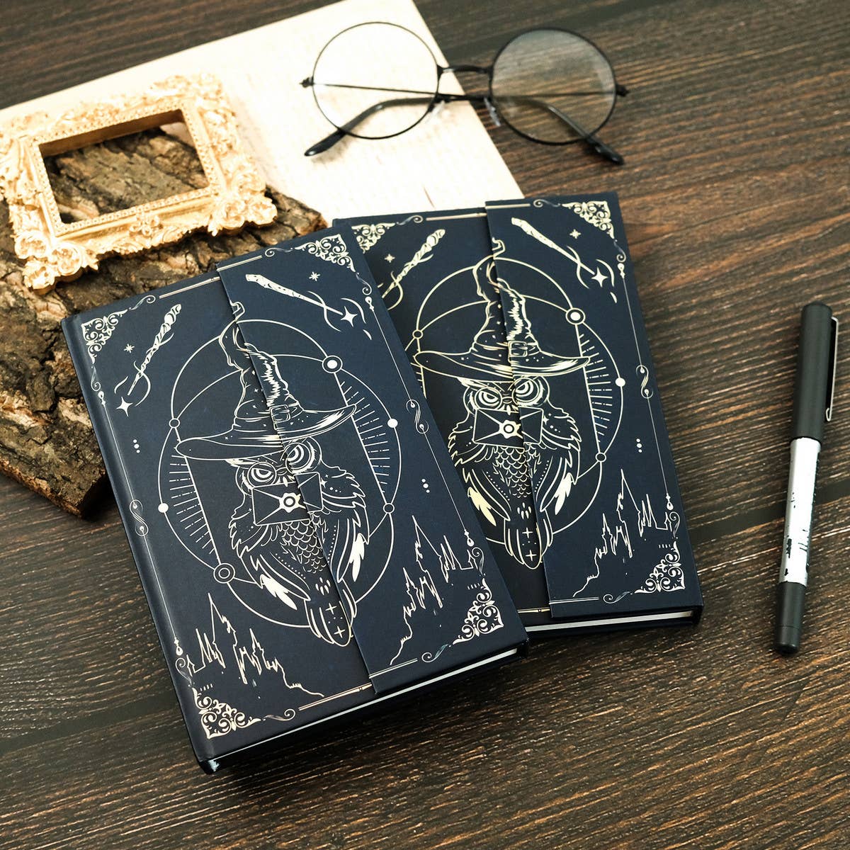 MAGIC OWL HARDCOVER PATTERN NOTEBOOK