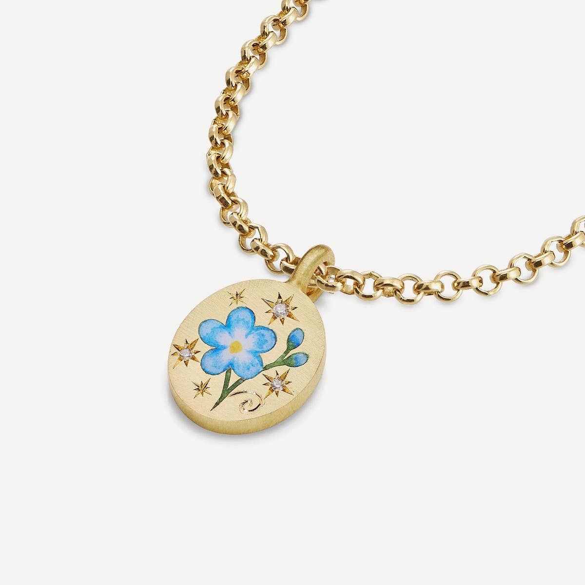 Stainless Steel Flower Heart Pendant Necklace_CWMM5538
