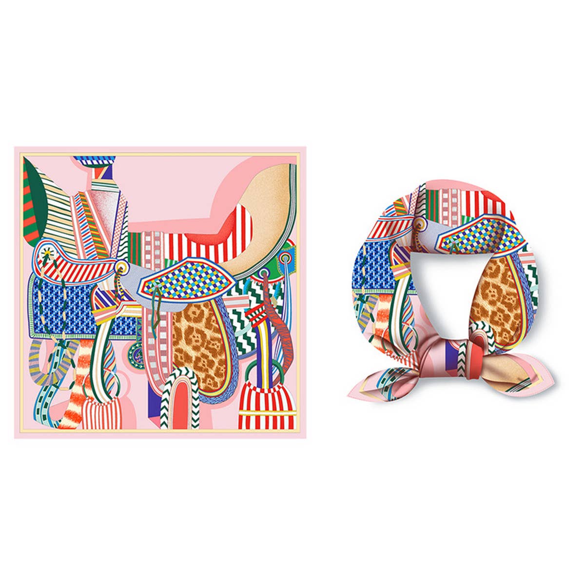 THIN VERSATILE PRINTED SQUARE SCARF