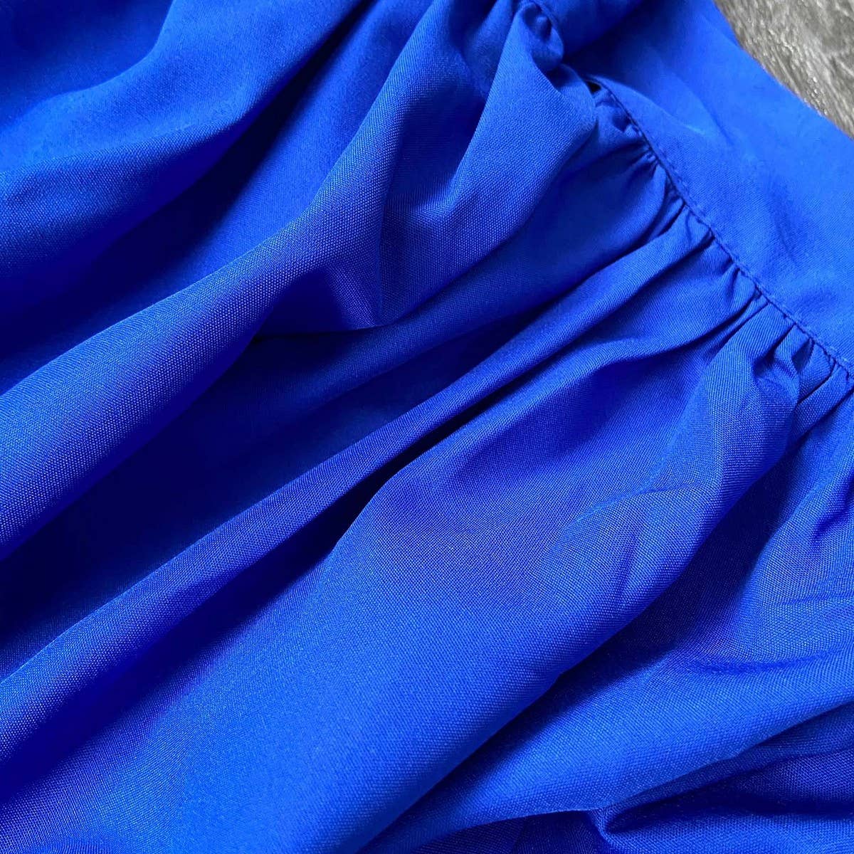 LOOSE SOLID COLOR PUFF SLEEVES PLUS SIZE DRESS