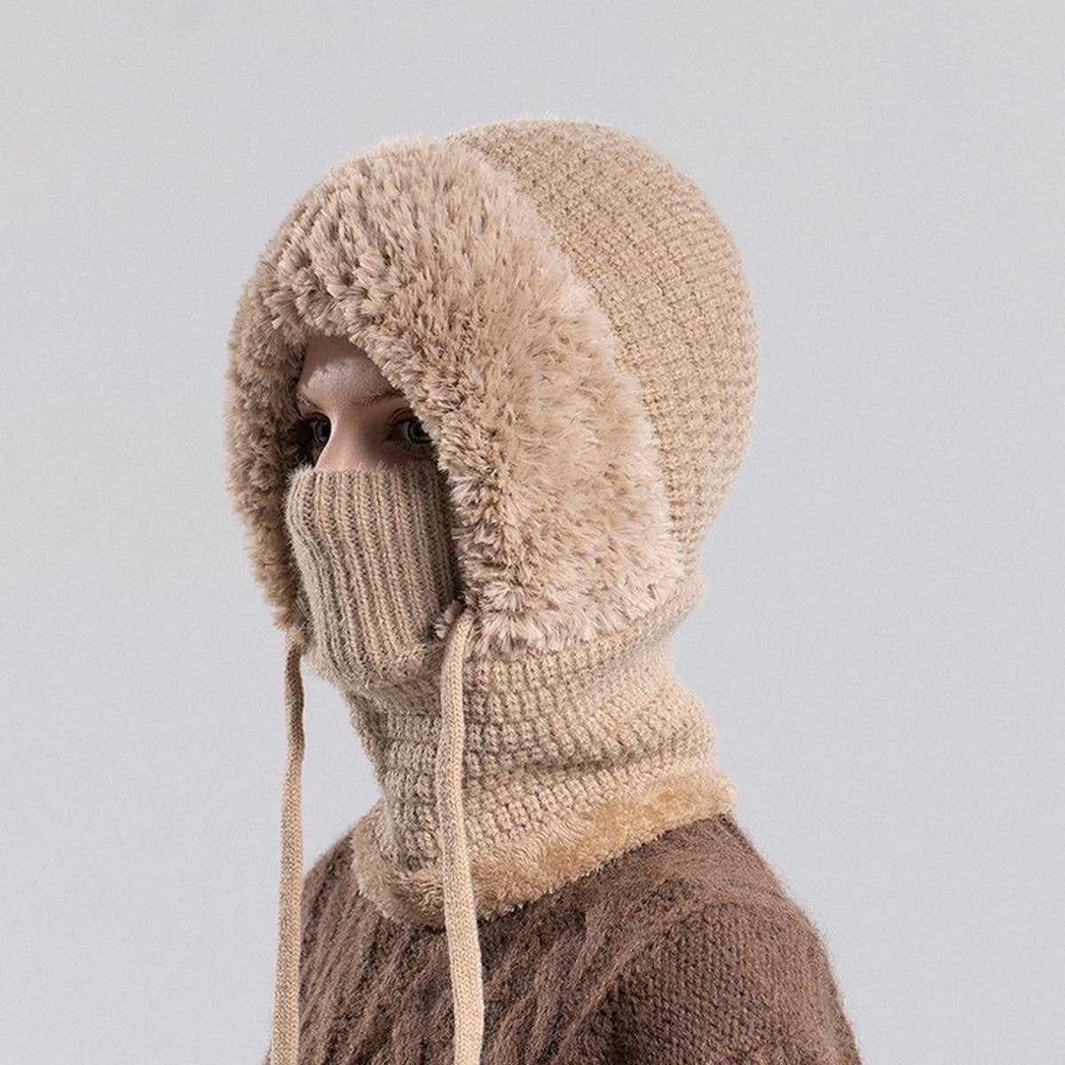 WINTER WARM HAT MASK SCARF SET