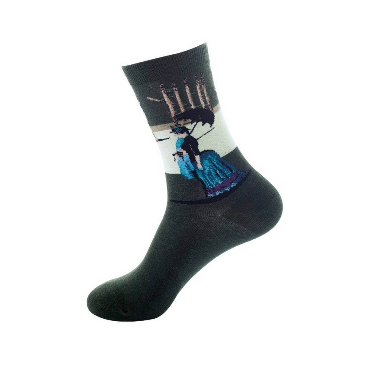 AUTUMN AND WINTER OIL PAINTING SOCKS_CWMS1003