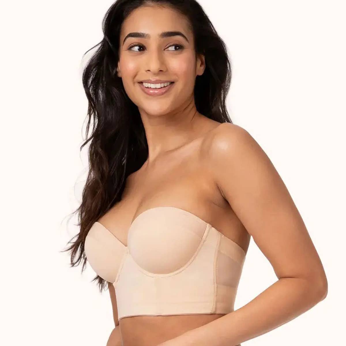DETACHABLE SHOULDER STRAP BACKLESS TOP bralette-CWMU0045