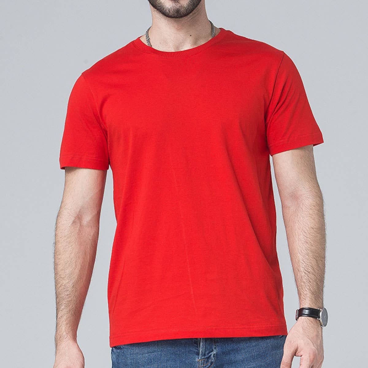 170g Slim Fit Cotton Crewneck Tee – Unisex Basic Shirt