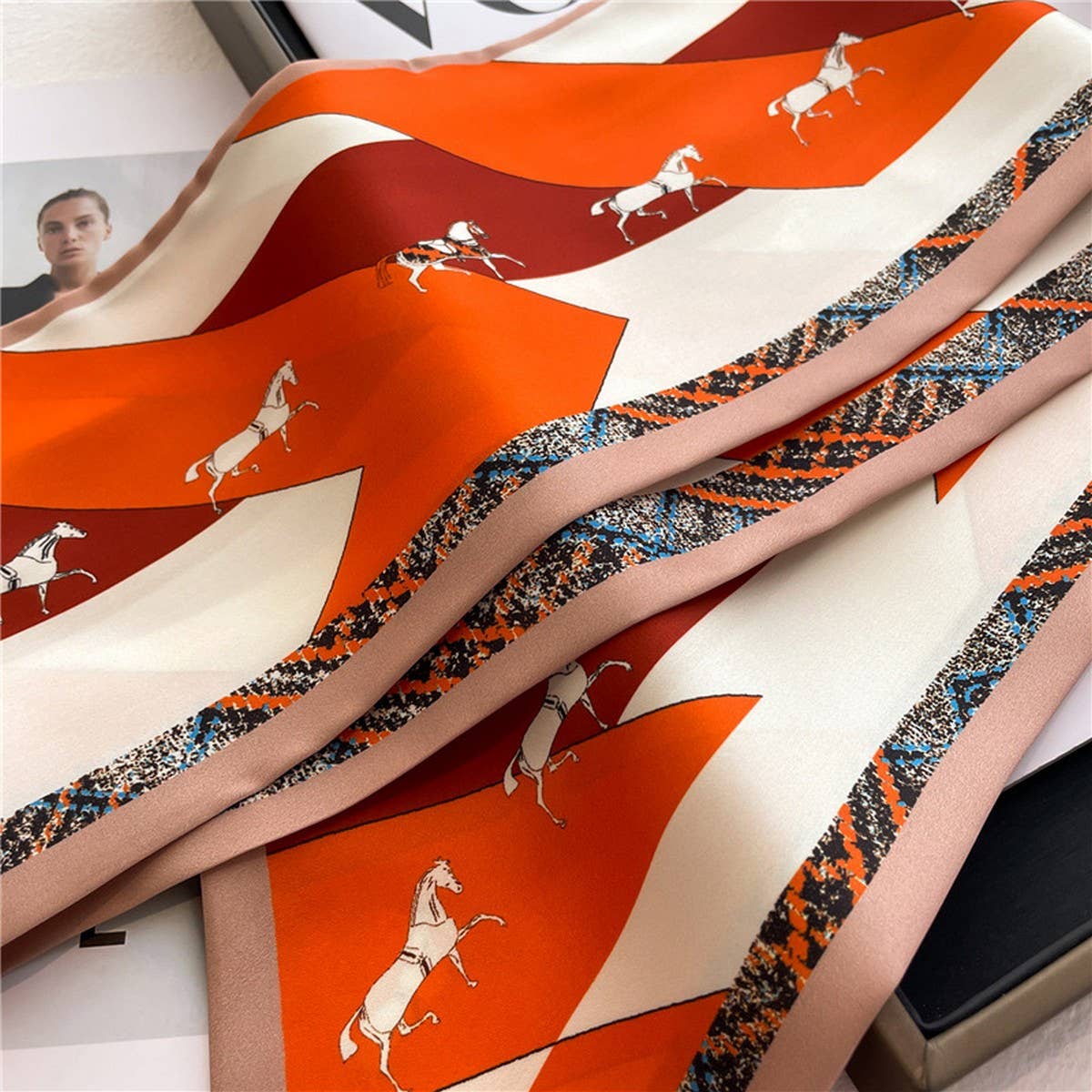 Skinny Silk Scarf for Hair, Neck or Bag Wrap_CWASC1512๐๏ธ