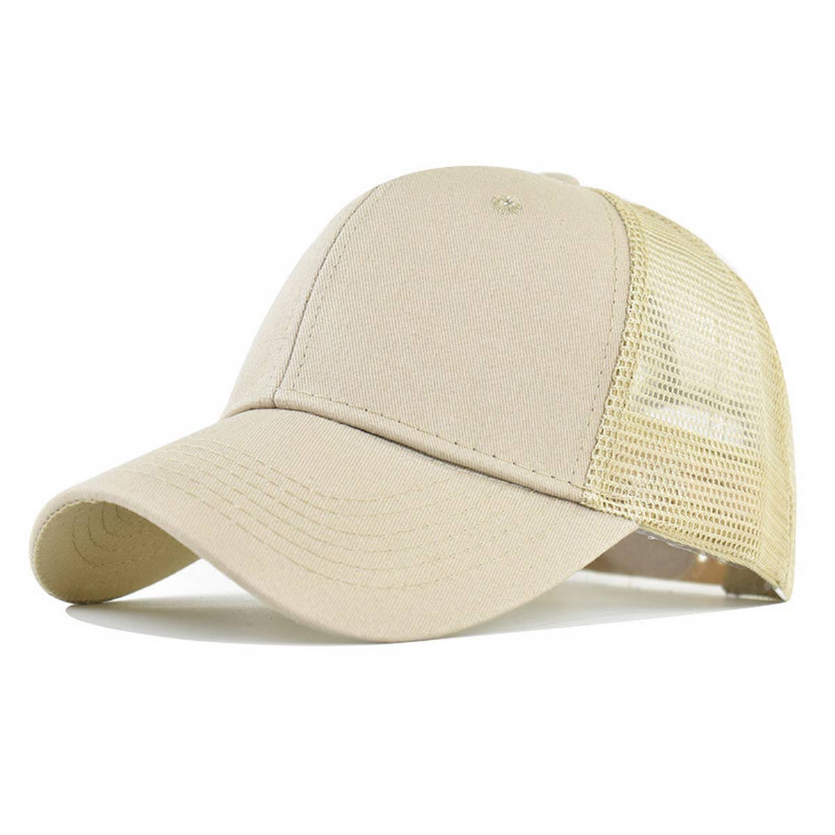 CLASSIC COTTON SOLID BREATHABLE MESH TRUCKER HAT_CWAH1371