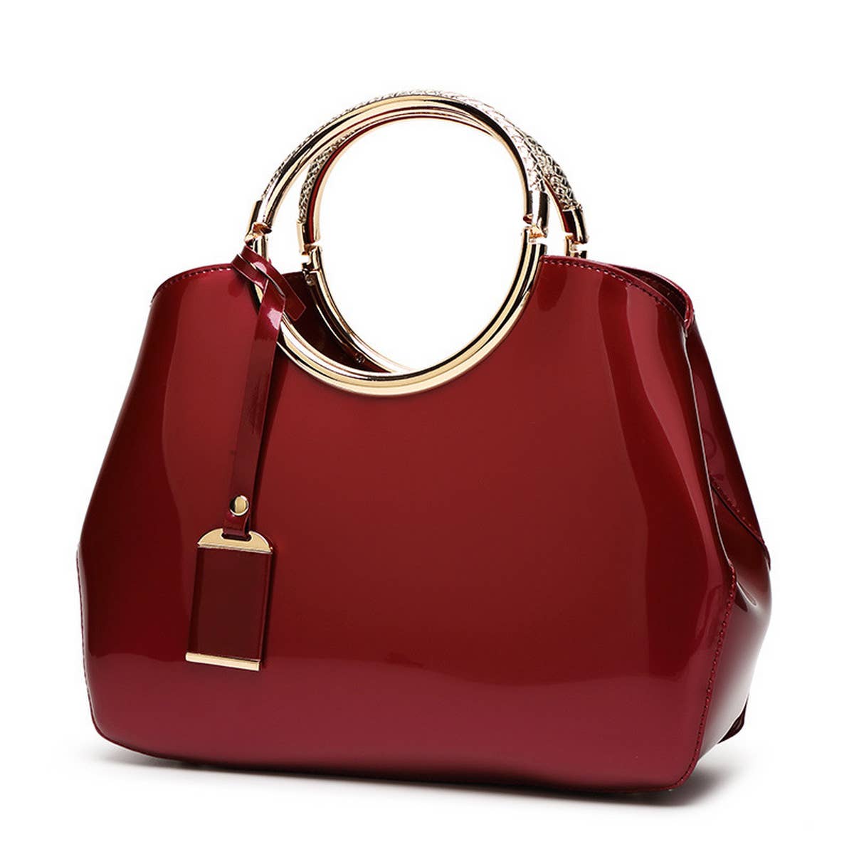 2024 PATENT LEATHER SHINY EVENING TOTE_CWAB2633