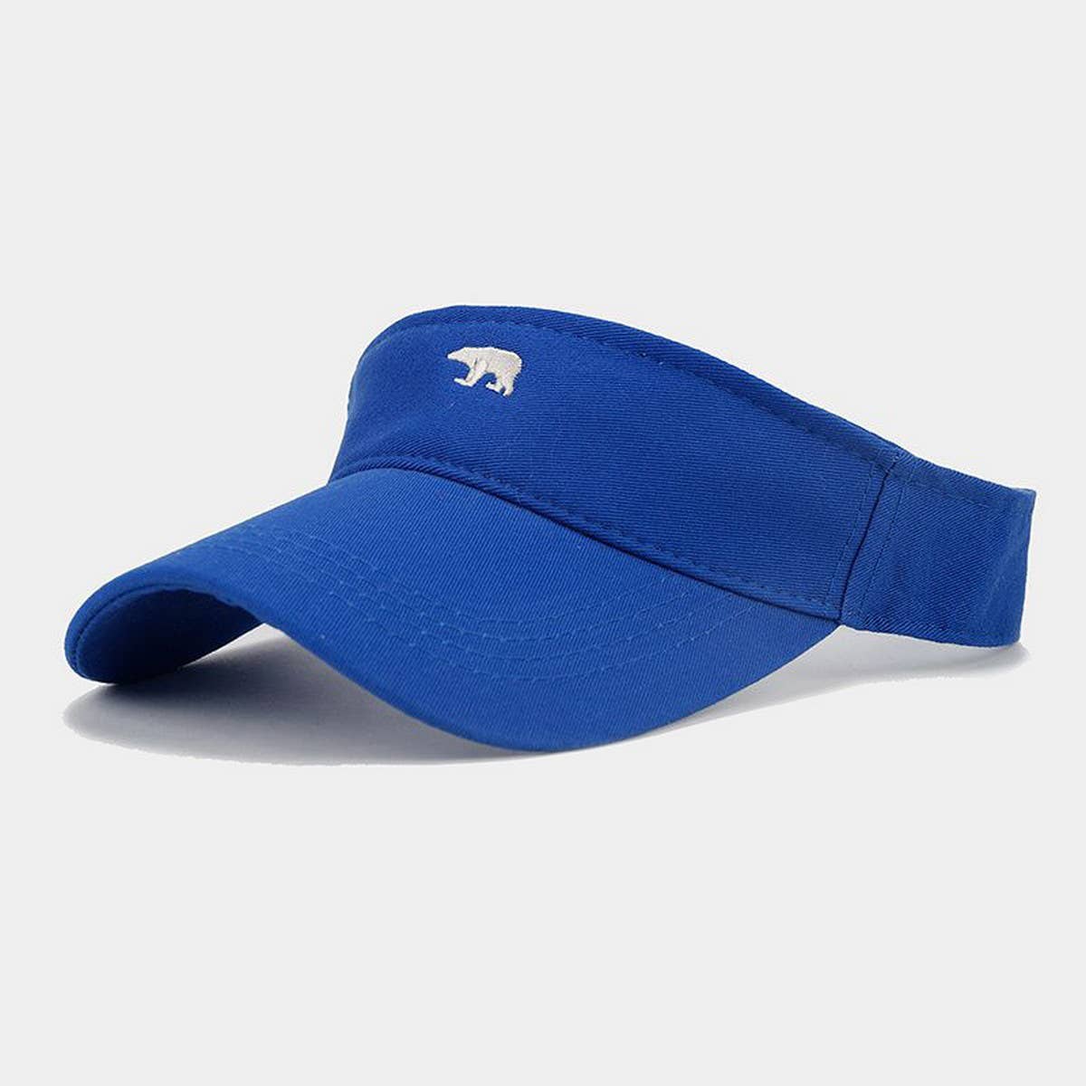 Summer Bear Embroidered Breathable Visor Cap_CWAH3308