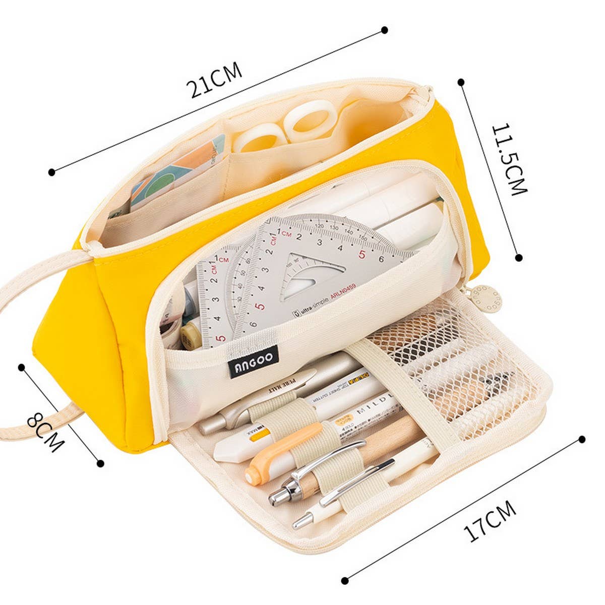 LARGE CAPACITY TWILL WINDOW PENCIL CASE_CWMM1973