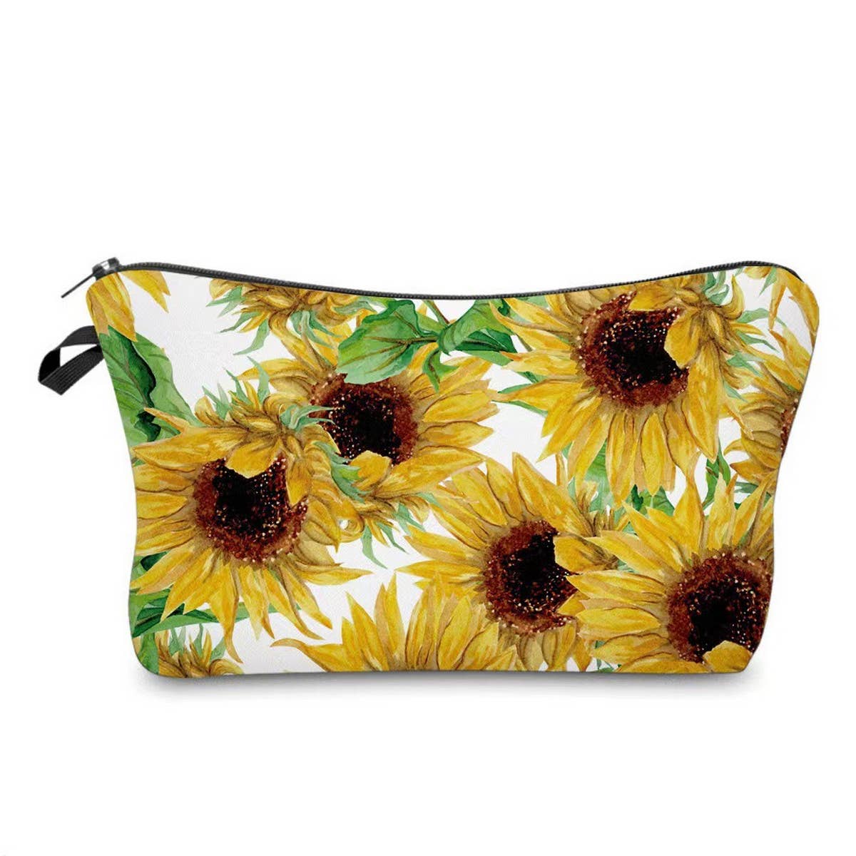 NEW PRINTED SUNFLOWER FLOWER COSMETIC BAG_CWAB2263
