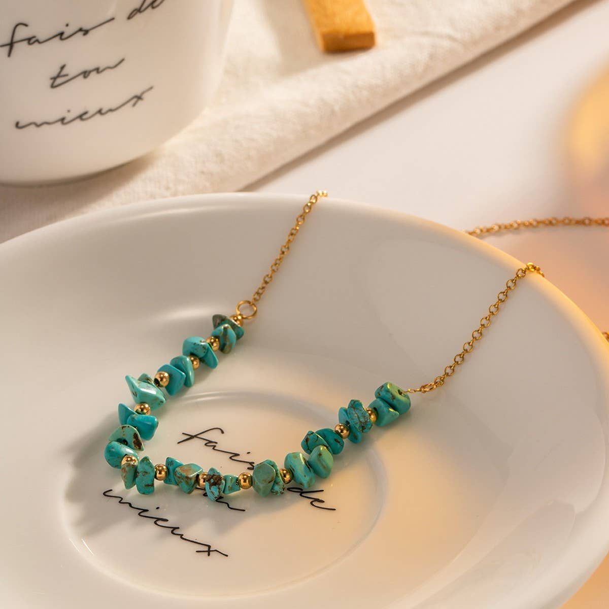HIGH-END NATURAL STONE PENDANT NECKLACE