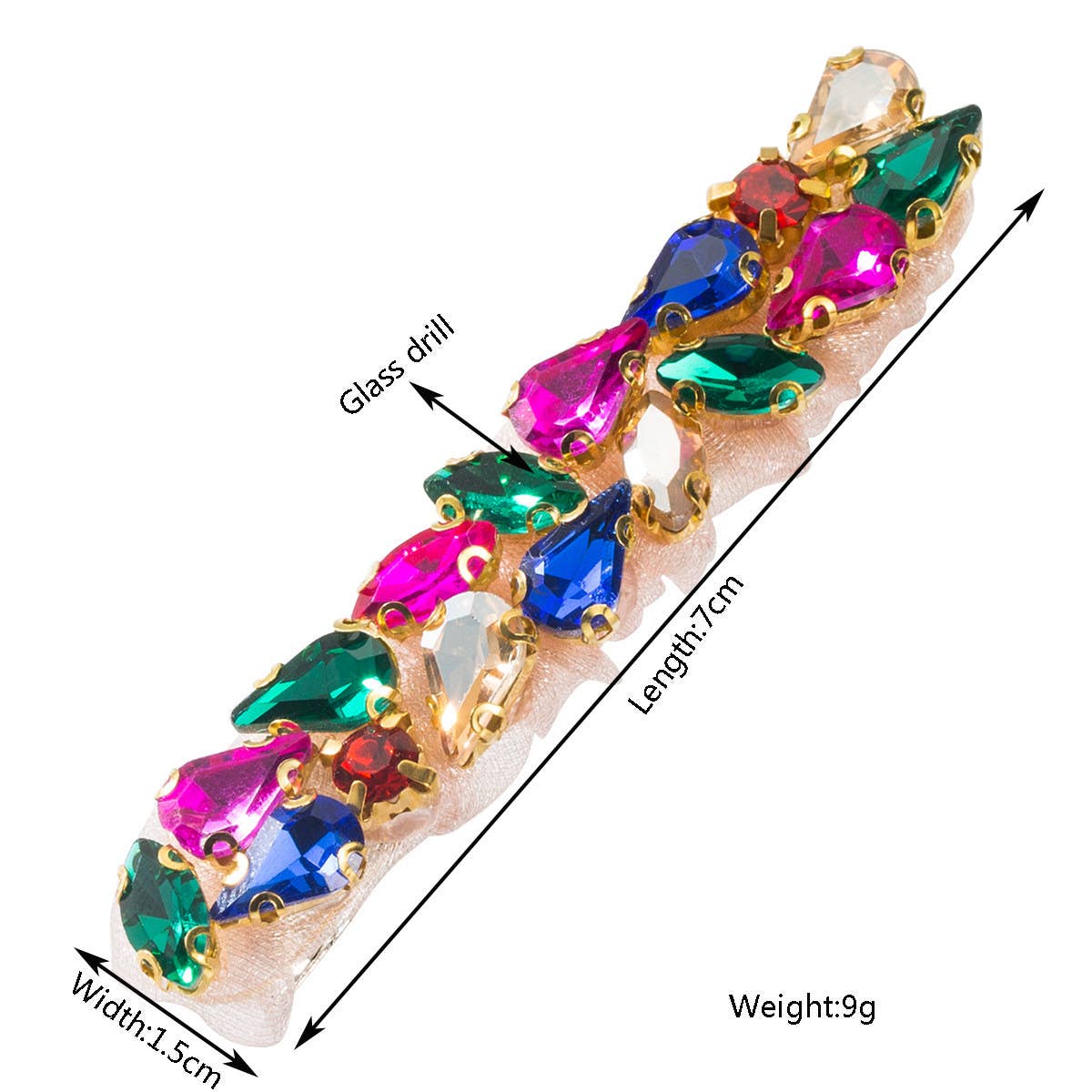 COLORED GLASS DIAMOND MESH CLIP_CWAHA1767